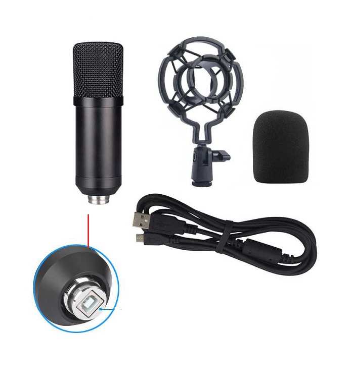 Jual Mic Condenser USB BM700 Rosy Computer Malang