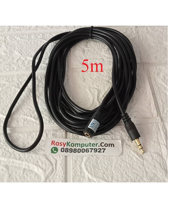 Jual Kabel Audio Extender Perpanjangan 5m Male Female Rosy Computer