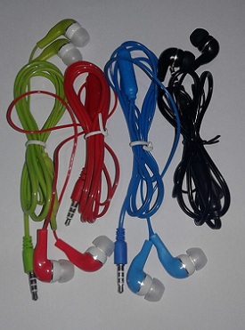 Headset earphone Warna + telp (toples)