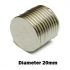 Magnet Neodymium diamater 20mm coin