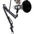 Stand Mic + Pop Filter + Holder HP Fleksibel