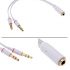 Kabel Konverter HiFi Audio 4 Segment 3.5mm Female to Dual 3 Segment Male