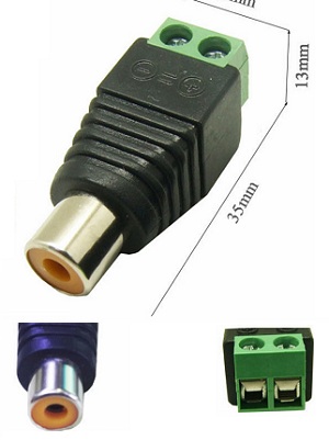 Konektor Jack CCTV RCA Female