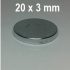 Magnet Neodymium Coin Bulat 20 x 3 mm