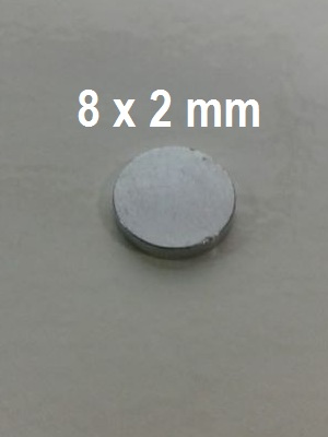 Magnet Neodymium 8 x 2 mm coin