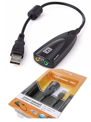 USB SoundCard Kabel Steel Sound 5HV2 Virtual 7.1 Surround