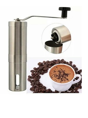 Gilingan Kopi Manual Stainless Steel Ceramic Burr Coffee Grinder