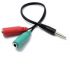 Kabel Splitter Audio Jack 3.5mm Mic & Audio (hijau – merah)