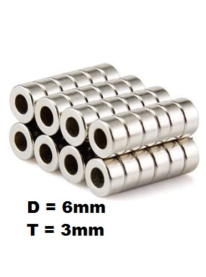 Magnet Neodymium ring/cincin 6 x 3mm