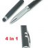 Pen Stylus 4 in 1 Ballpoint + Laser Pointer + Senter