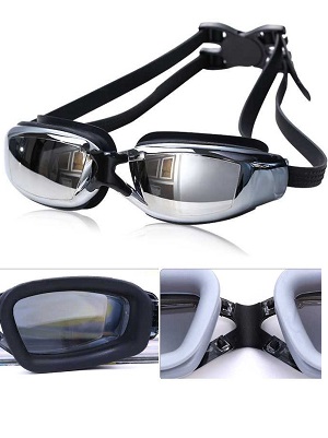 Kacamata Renang Dewasa Minus 3.5 Anti Fog UV Protection