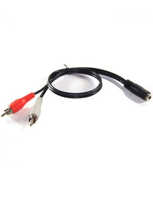 Kabel Converter Audio 3.5mm Female ke RCA Male