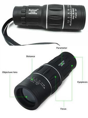 Teropong Monokular 16×52 Focus and Zoom Lens