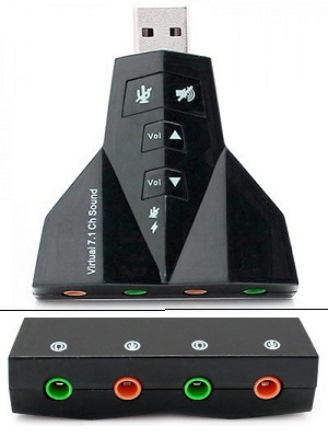 USB Sound Card Virtual 7.1 Double channel Pesawat