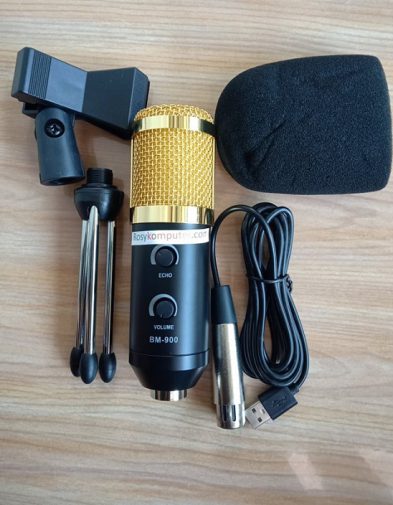 Mikrofon Kondenser Usb BM-900 Volume + Tripod