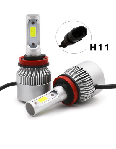 Lampu Mobil Depan Led Cob Headlight H11/H9/H8 Sepasang