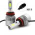 Lampu Mobil Depan Led Cob Headlight H11/H9/H8 Sepasang