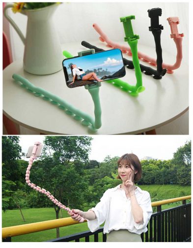 Tripod Holder Ulat Cacing, Lazy Cute Worm Smartphone Fleksibel