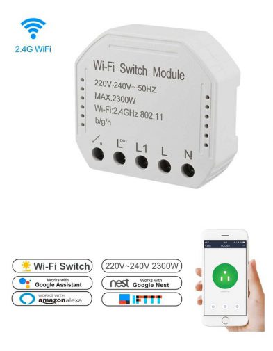 WiFi Smart Switch Timer Module 3 Channels , Saklar Remote dari HP