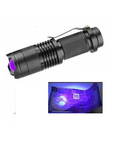 Senter LED UV Pocket Aluminium Zoom