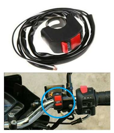 Saklar On – OFF Kabel Lampu Stang Sepeda Motor