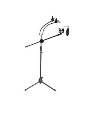 Tripod Stand Microphone + Holder Hp Lazypod 2 , Pop Filter