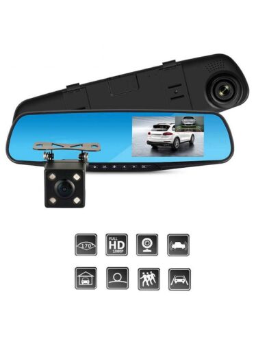 Smart Kaca Spion DVR Mobil 1080p Display Kanan