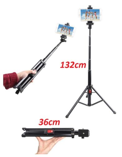 Tripod Tongsis Bluetooth Aluminium Alloy YK3688