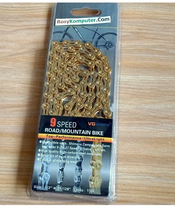 Jual Rantai Sepeda Gold 9 Speed - Rosy Computer Malang
