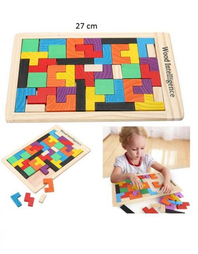 Puzzle Kayu , Mainan Anak Game Tetris