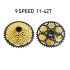 Sprocket Gold 9 Speed , 11-42T gear sepeda