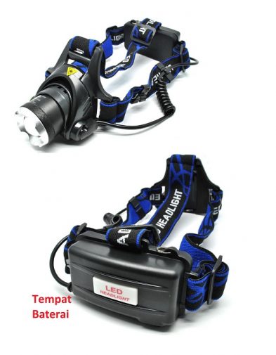 Headlamp Lampu senter kepala 1 led