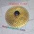 Sprocket Gear Susun 9 speed Full Gold 11-42T