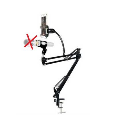 Stand Mic + Holder HP Fleksibel