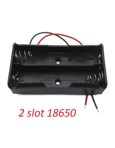 Holder Baterai 18650 2slot kabel