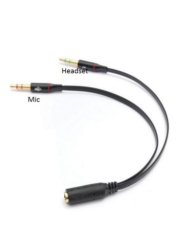 Splitter Audio 2 (mic + headset) to 1 Aux Output