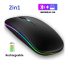 Mouse 2in1 Bluetooth + Wireless RGB Rechargeable