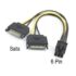 Kabel 6 pin PCIE splitter Dual sata