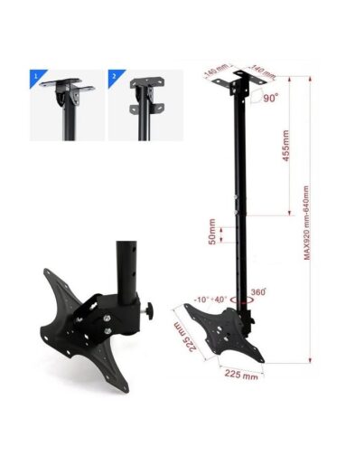 Bracket Gantungan TV / Monitor Baja 14-42 Inch