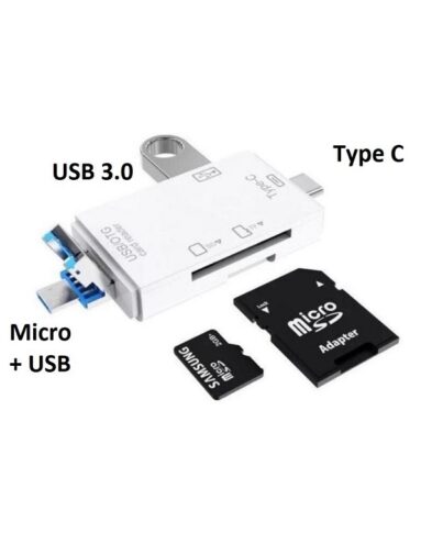 Cardreader OTG micro, SD card, USB, type c