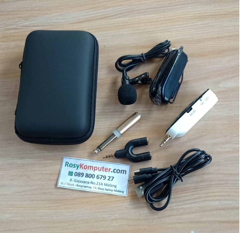 Jual Mic Clip On wireless HP, Tab, Camera, Sound, laptop, PC Rosy
