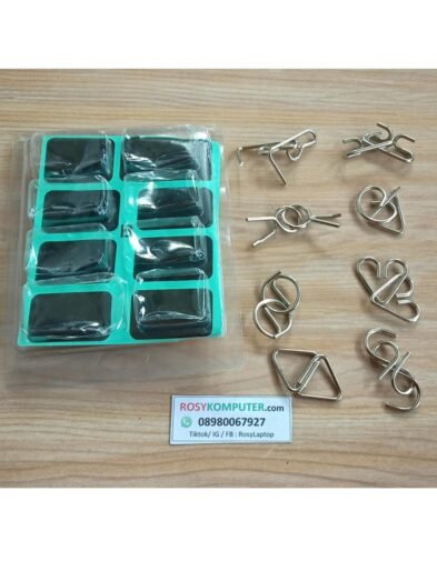 Metal Puzzle, mainan edukatif logam bongkar pasang 8pcs