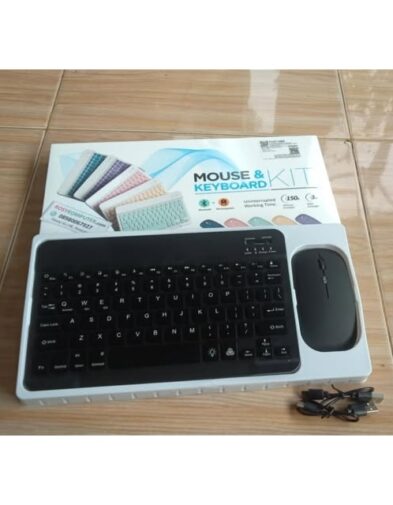 Keyboard Bluetooth + Mouse wireless nyala paket