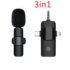 Mic Clip On Wireless 3in1 (iphone, type c, jack ) single