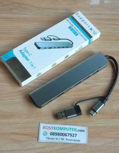 OTG Type c 7 in 1 ( 5 usb + 2 type c) Plat