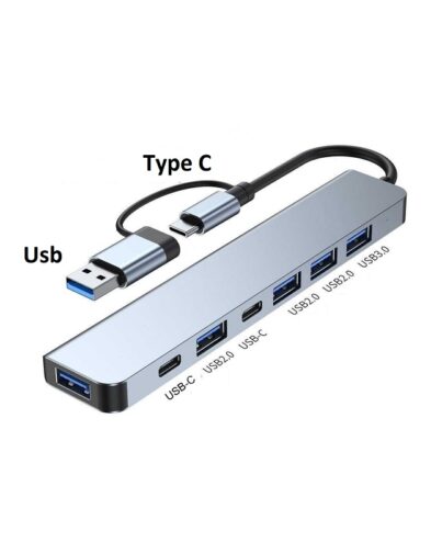 Usb Hub + Type C OTG 7in1